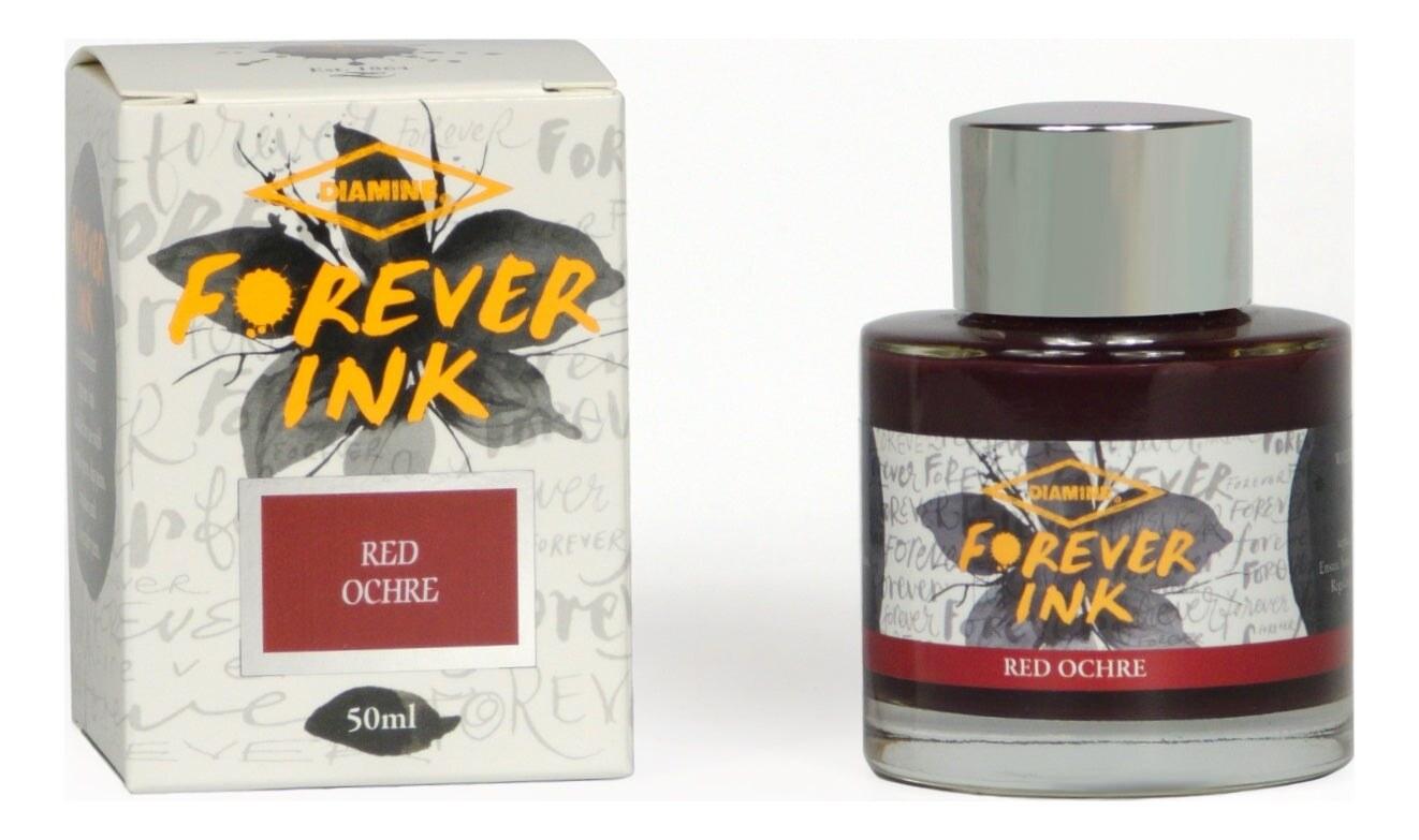 A bottle of Diamine Forever Pigment Red Ochre.