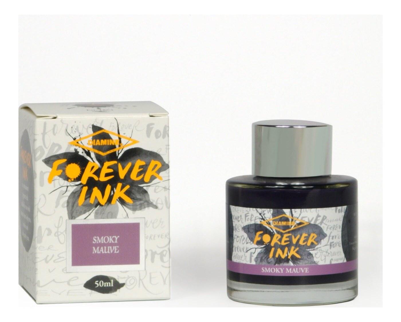 A bottle of Diamine Forever Pigment Smoky Mauve.