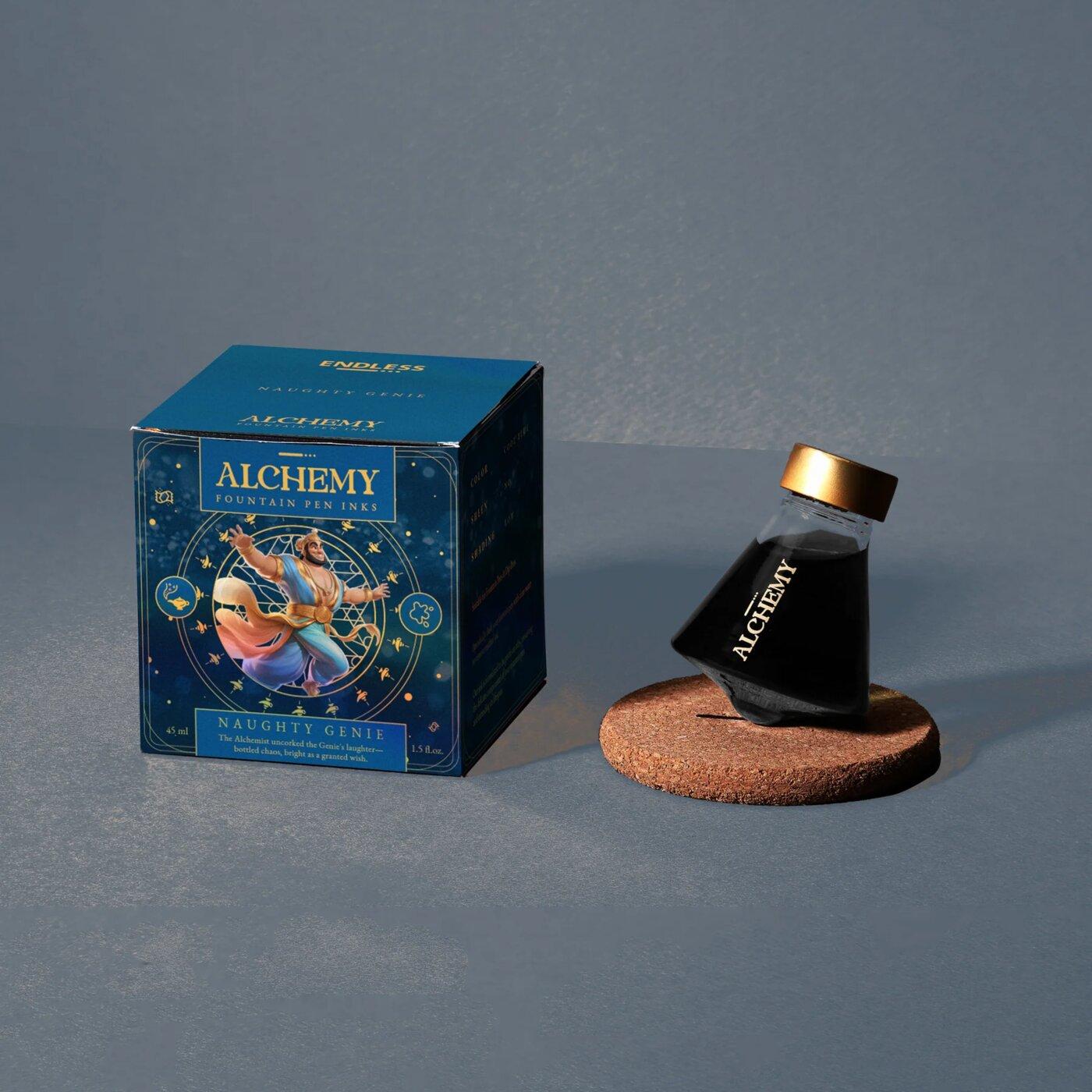 A bottle of Endless Alchemy · LABS.16 Naughty Genie.
