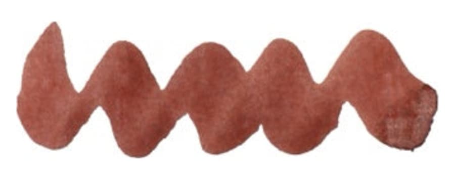 Diamine Forever Pigment Red Ochre fountain pen ink swatch