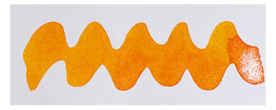 Diamine Shimmer Citrus Ice fountain pen ink swatch