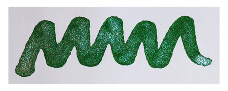 Diamine Shimmer Magical Forest fountain pen ink swatch