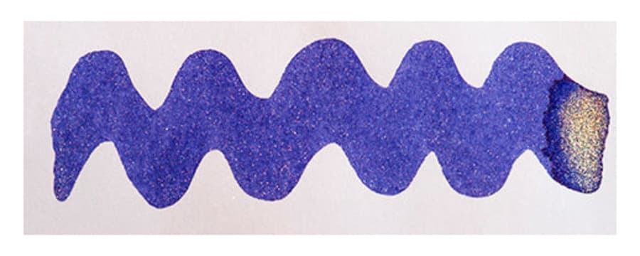 Diamine Shimmer Blue Flame fountain pen ink swatch