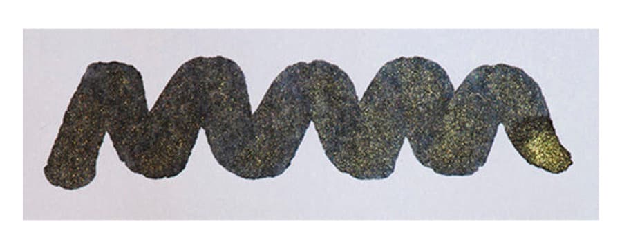Diamine Shimmer Sparkling Shadows fountain pen ink swatch