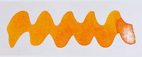 Diamine Shimmer Citrus Ice, shown in the maker's own swatch.