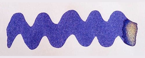 Diamine Shimmer Blue Flame, shown in the maker's own swatch.
