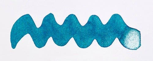 Diamine Shimmer Arctic Blue, shown in the maker's own swatch.