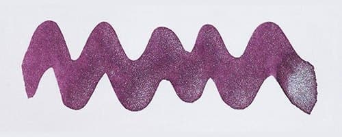 Diamine Shimmer Frosted Orchid, shown in the maker's own swatch.