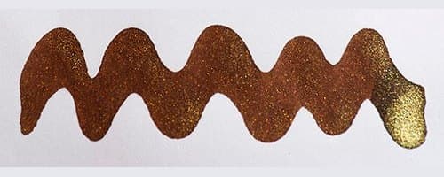 Diamine Shimmer Cocoa Shimmer, shown in the maker's own swatch.