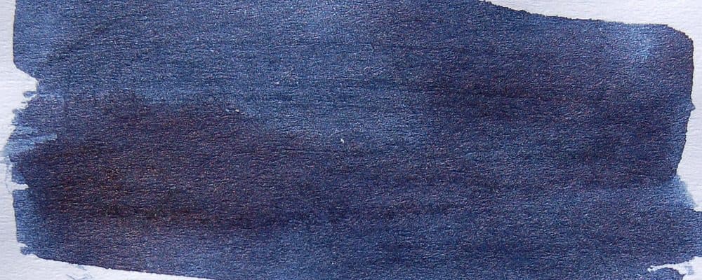 KWZ Iron Gall 1101 IG Blue #2, swatched.